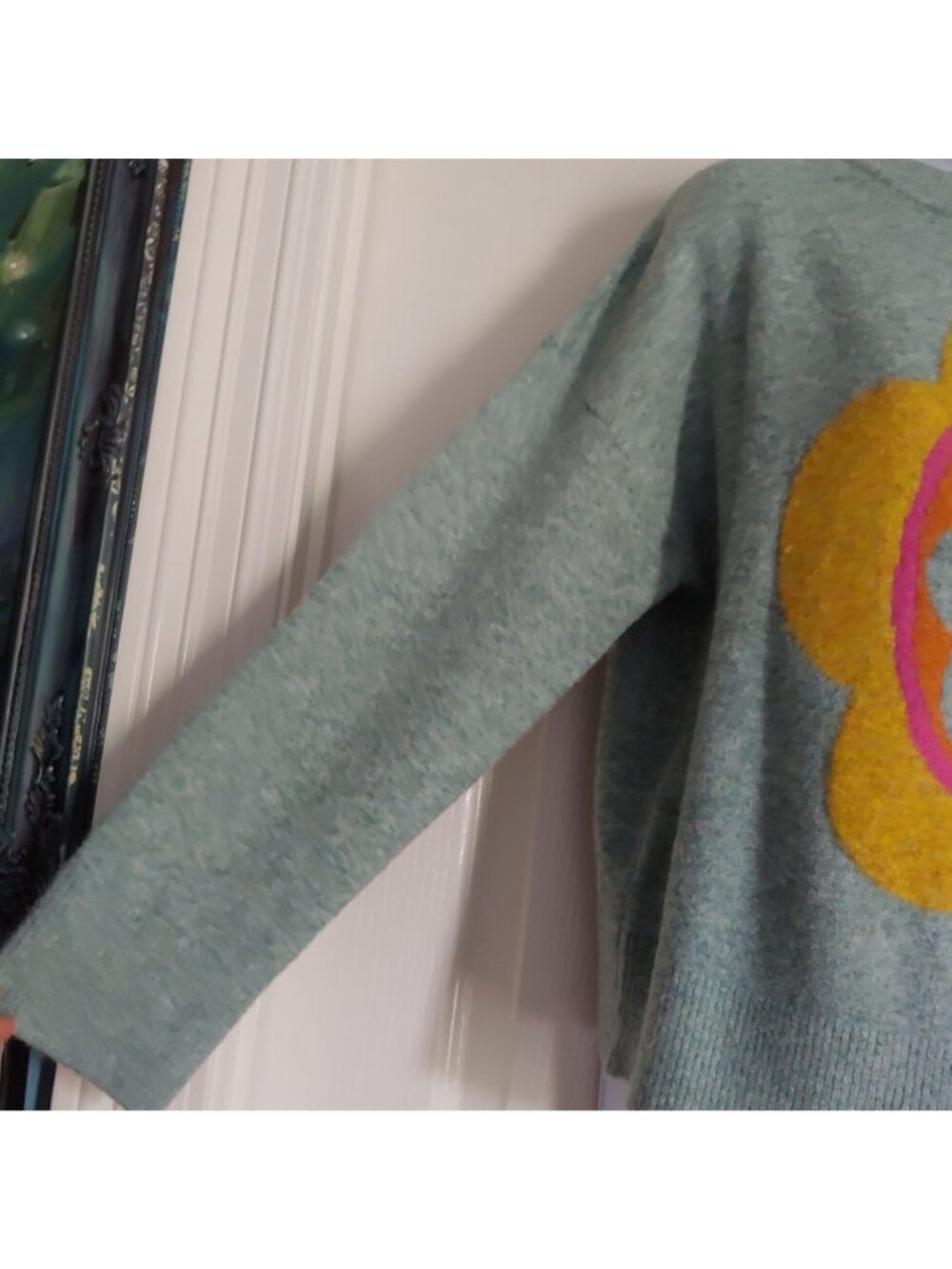 Natural Life Floral Intarsia Knit Sweater Cozy Boho Cottagecore Granola Girl Pul - Picture 6 of 12